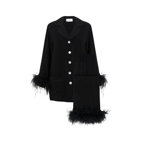 Sleeper Other - Sleeper Double Feather Party Pajamas, Black